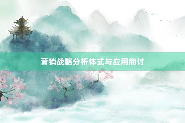 营销战略分析体式与应用商讨